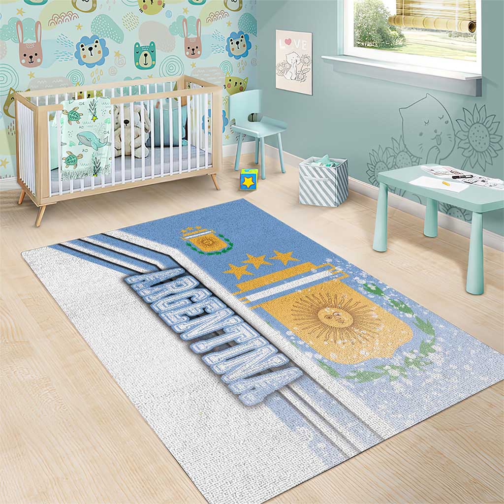 Argentina Football Area Rug La Albiceleste Soccer - Road To Champion