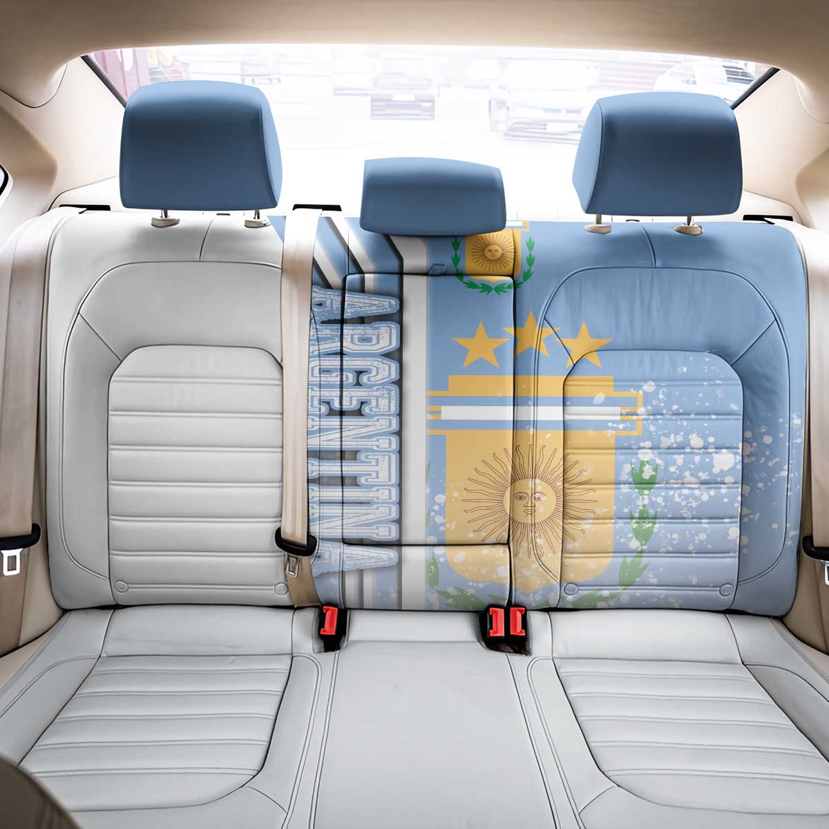 Argentina Football Back Car Seat Cover La Albiceleste Soccer - Road To Champion