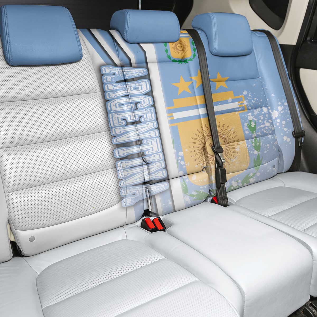 Argentina Football Back Car Seat Cover La Albiceleste Soccer - Road To Champion