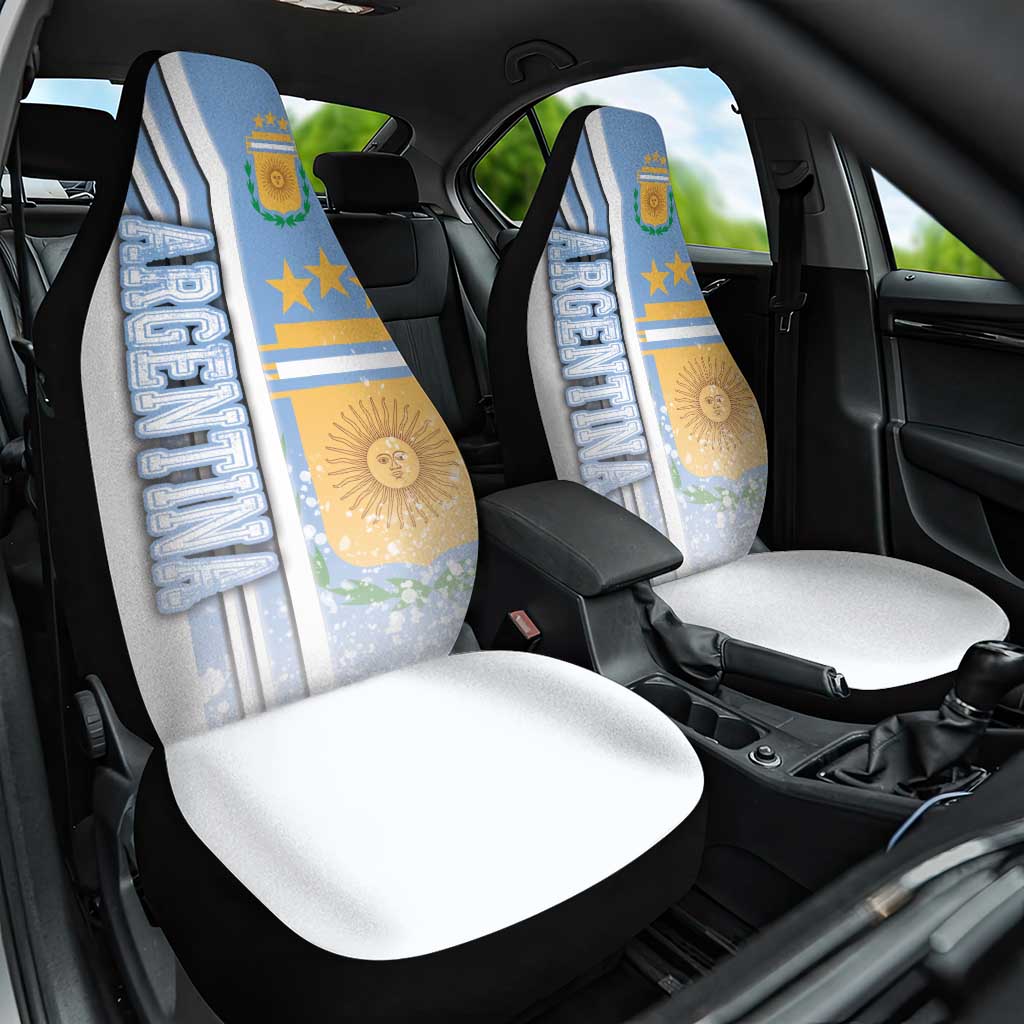 Argentina Football Car Seat Cover La Albiceleste Soccer - Road To Champion