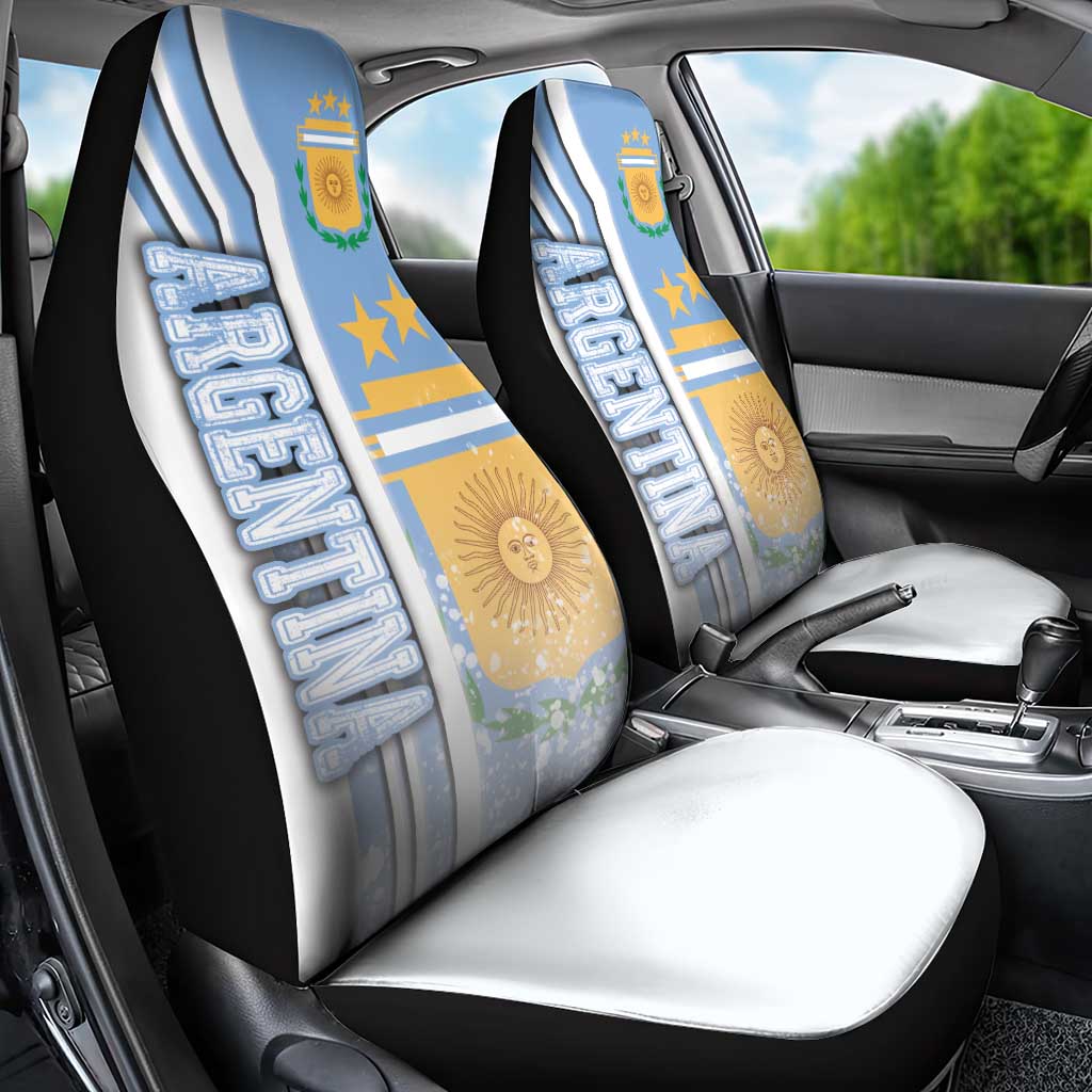 Argentina Football Car Seat Cover La Albiceleste Soccer - Road To Champion