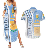 Argentina Football Couples Matching Summer Maxi Dress and Hawaiian Shirt La Albiceleste Soccer - Road To Champion