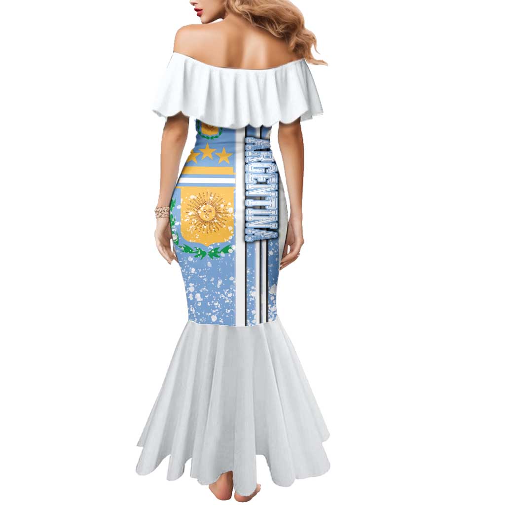 Argentina Football Family Matching Mermaid Dress and Hawaiian Shirt La Albiceleste Soccer - Road To Champion