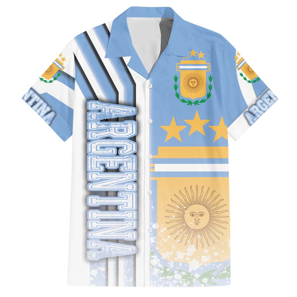Argentina Football Hawaiian Shirt La Albiceleste Soccer - Road To Champion
