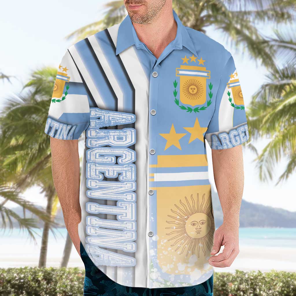 Argentina Football Hawaiian Shirt La Albiceleste Soccer - Road To Champion