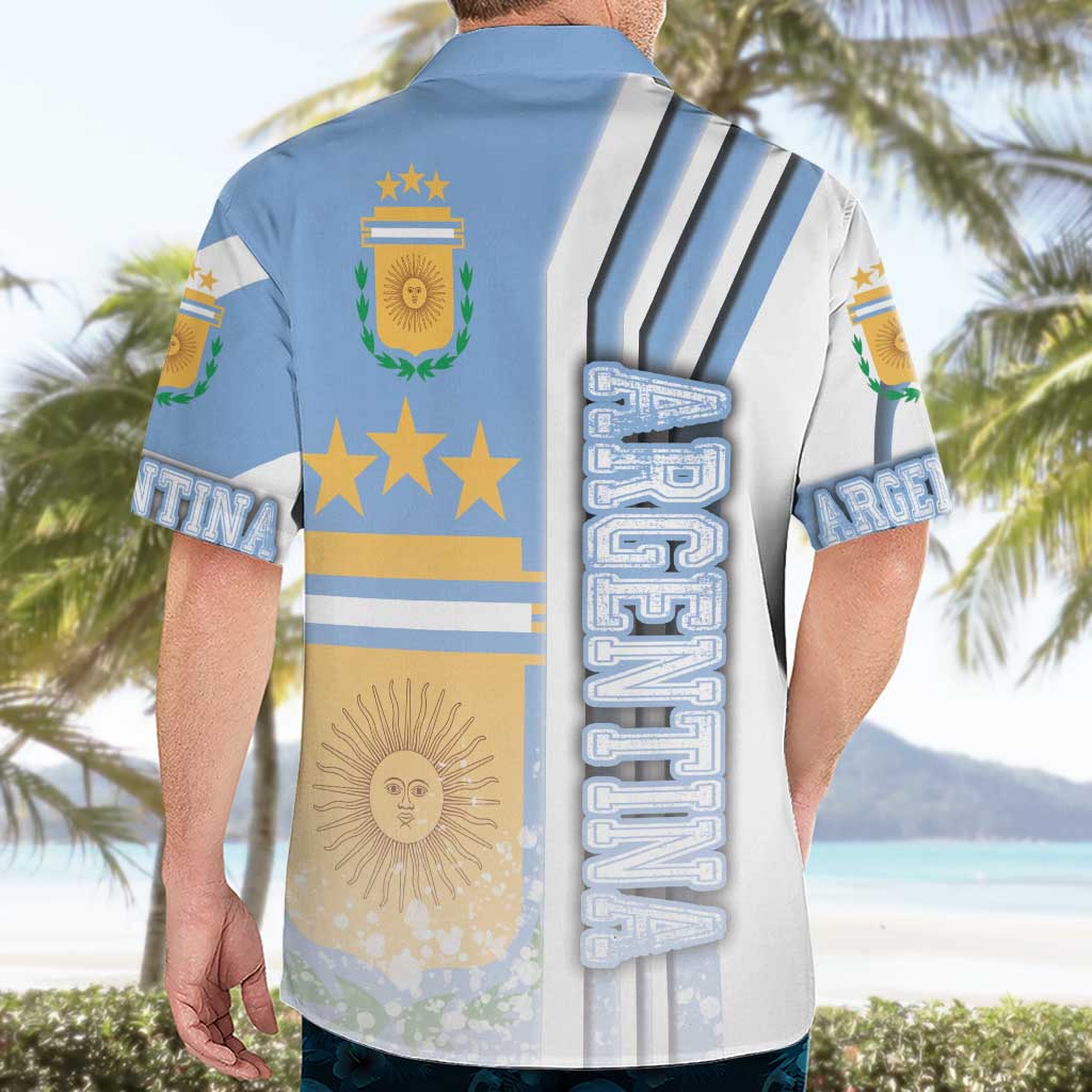 Argentina Football Hawaiian Shirt La Albiceleste Soccer - Road To Champion