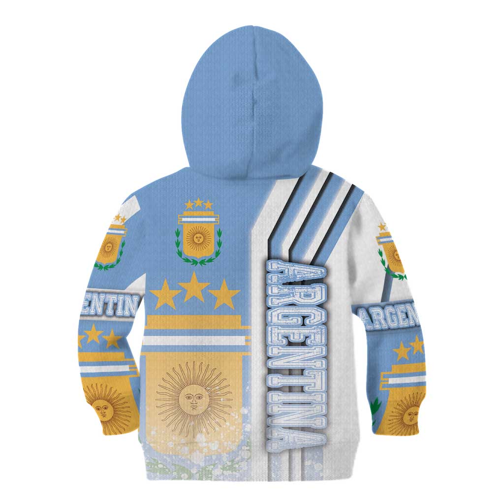 Argentina Football Kid Hoodie La Albiceleste Soccer - Road To Champion