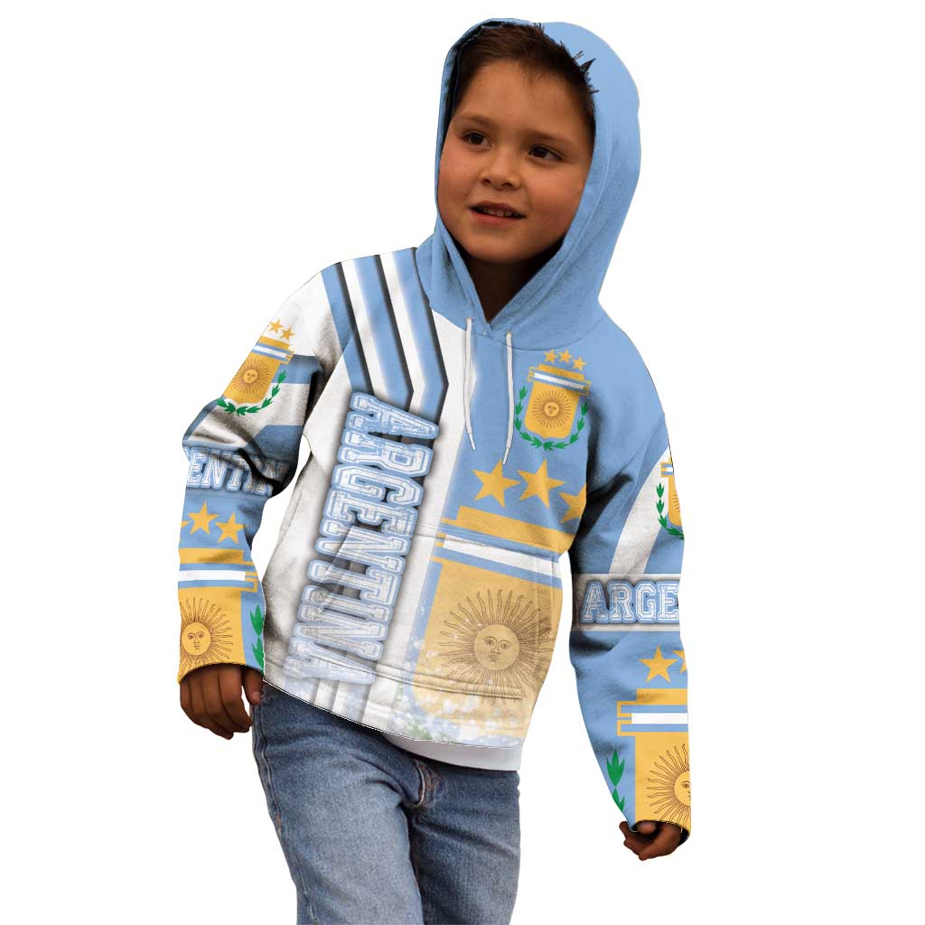 Argentina Football Kid Hoodie La Albiceleste Soccer - Road To Champion