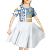Argentina Football Kid Short Sleeve Dress La Albiceleste Soccer - Road To Champion