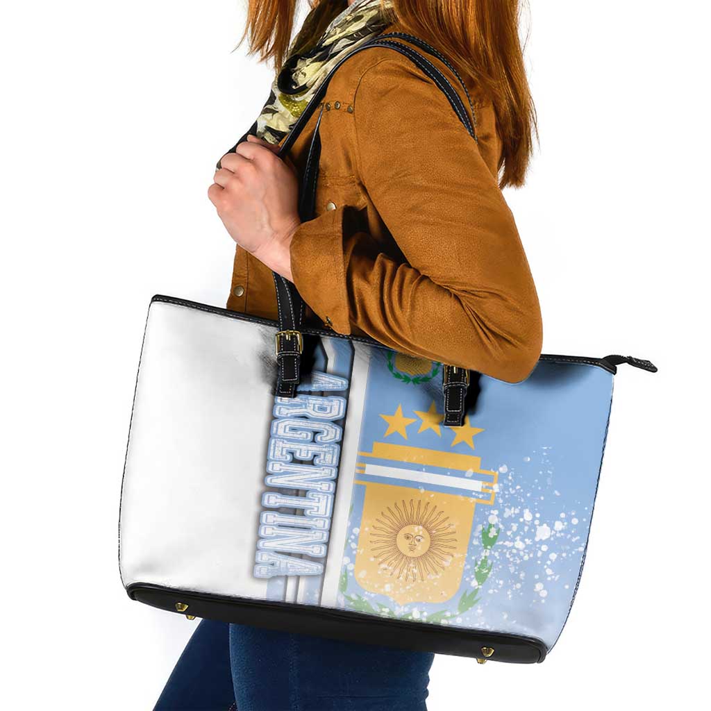 Argentina Football Leather Tote Bag La Albiceleste Soccer - Road To Champion