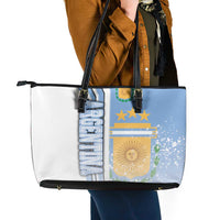 Argentina Football Leather Tote Bag La Albiceleste Soccer - Road To Champion