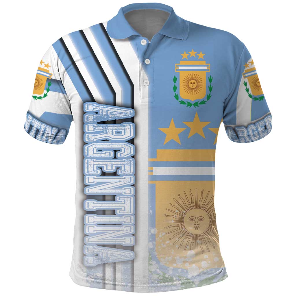 Argentina Football Polo Shirt La Albiceleste Soccer - Road To Champion
