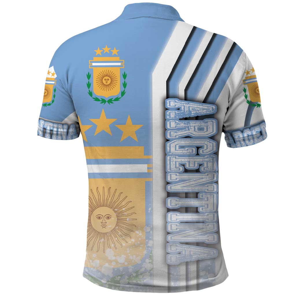 Argentina Football Polo Shirt La Albiceleste Soccer - Road To Champion