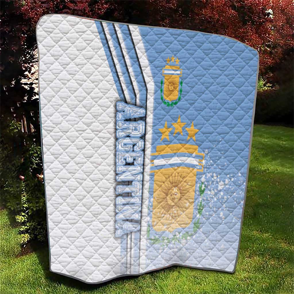 Argentina Football Quilt La Albiceleste Soccer - Road To Champion