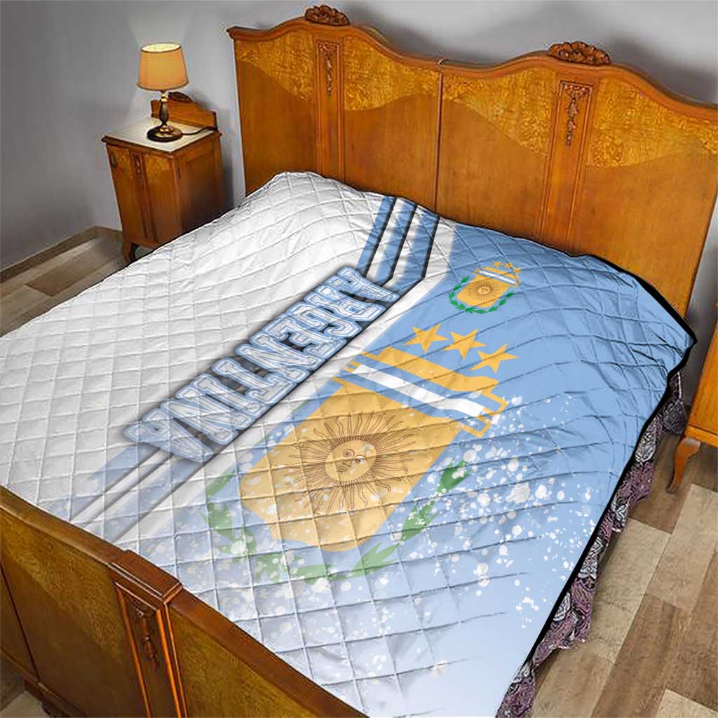 Argentina Football Quilt La Albiceleste Soccer - Road To Champion
