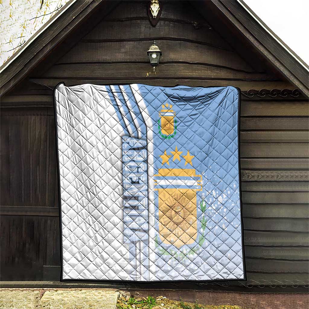 Argentina Football Quilt La Albiceleste Soccer - Road To Champion