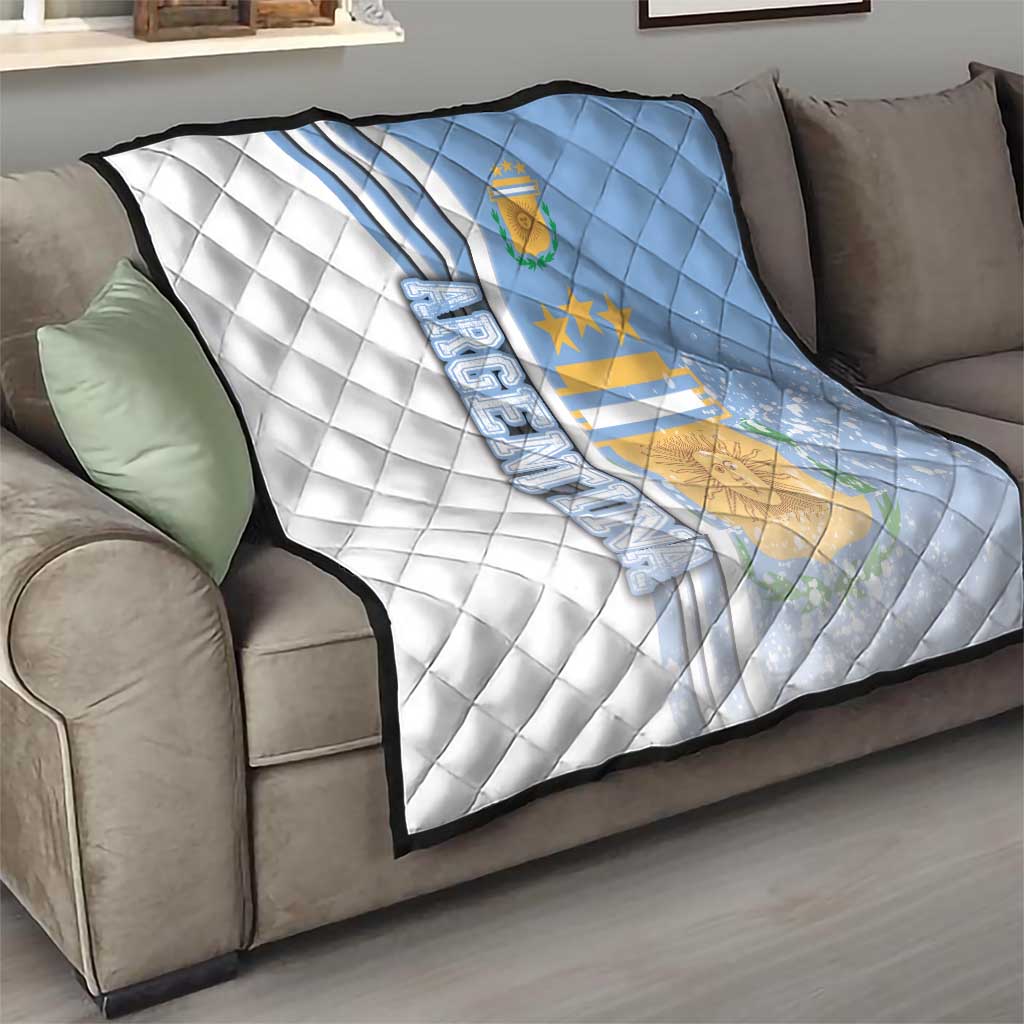 Argentina Football Quilt La Albiceleste Soccer - Road To Champion