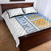 Argentina Football Quilt Bed Set La Albiceleste Soccer - Road To Champion