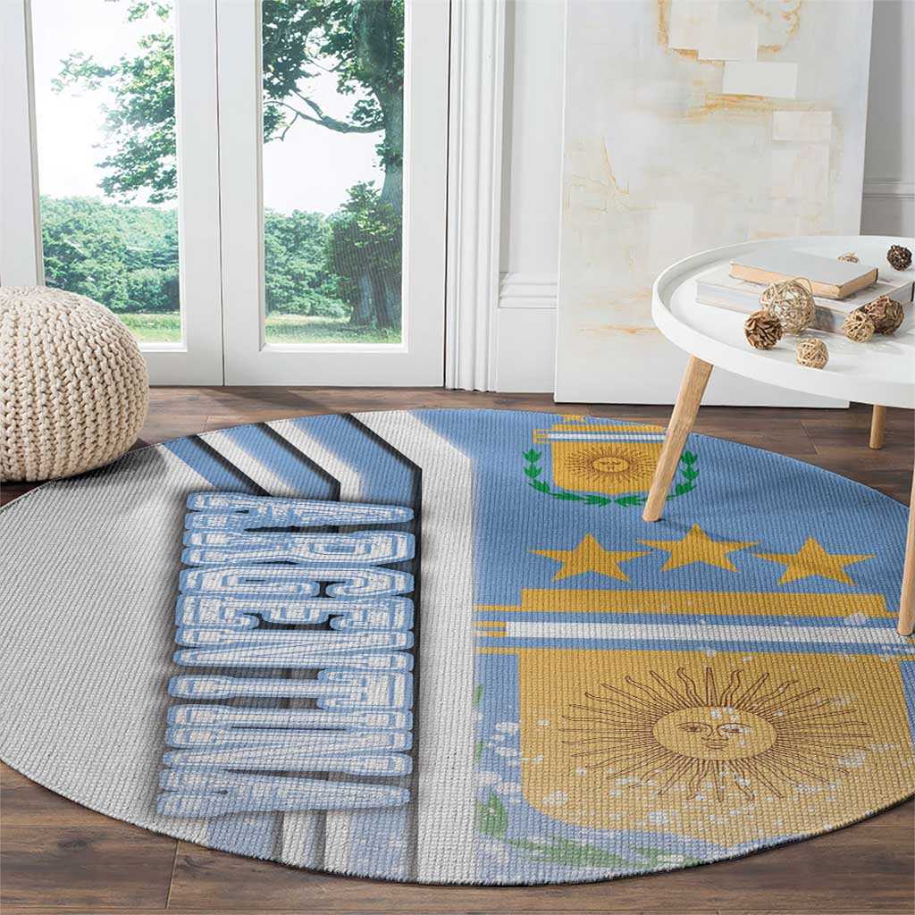 Argentina Football Round Carpet La Albiceleste Soccer - Road To Champion