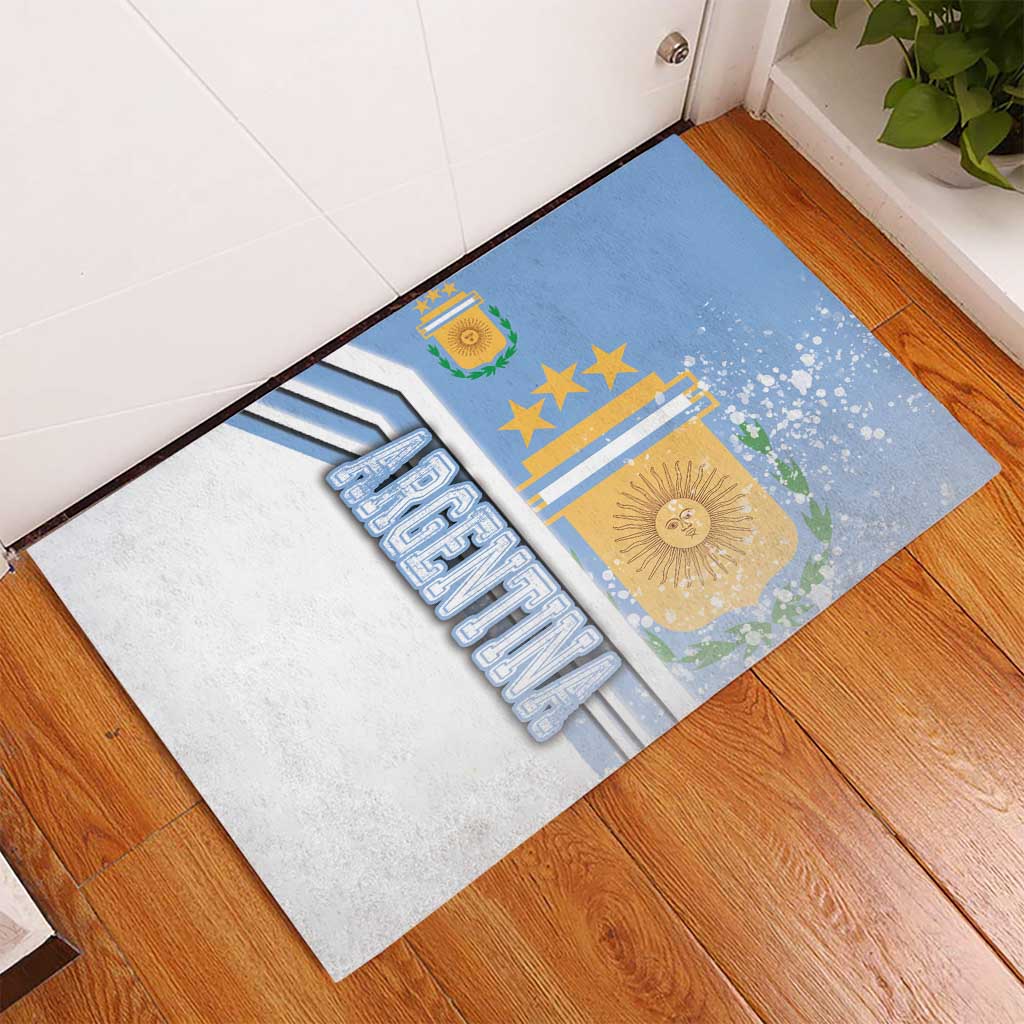 Argentina Football Rubber Doormat La Albiceleste Soccer - Road To Champion