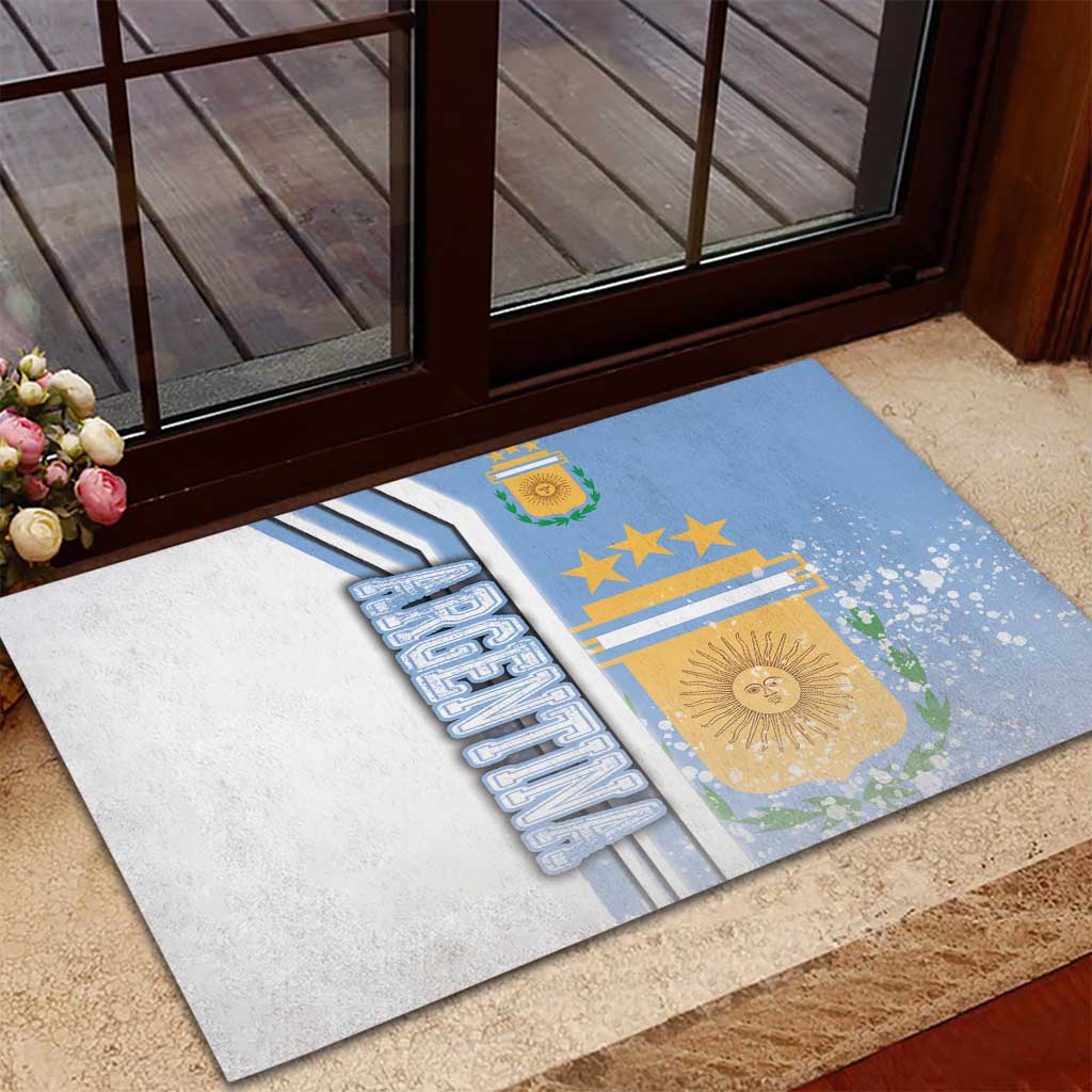 Argentina Football Rubber Doormat La Albiceleste Soccer - Road To Champion