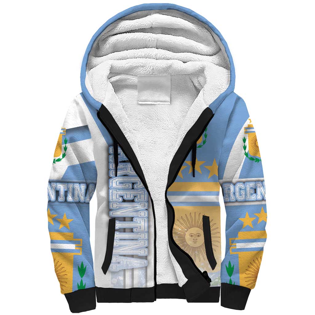 Argentina Football Sherpa Hoodie La Albiceleste Soccer - Road To Champion