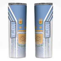 Argentina Football Skinny Tumbler La Albiceleste Soccer - Road To Champion
