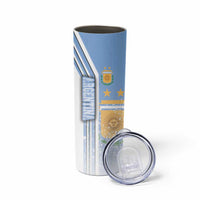 Argentina Football Skinny Tumbler La Albiceleste Soccer - Road To Champion