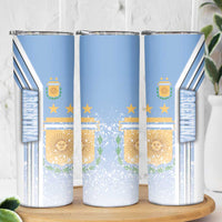 Argentina Football Skinny Tumbler La Albiceleste Soccer - Road To Champion