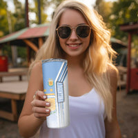 Argentina Football Skinny Tumbler La Albiceleste Soccer - Road To Champion