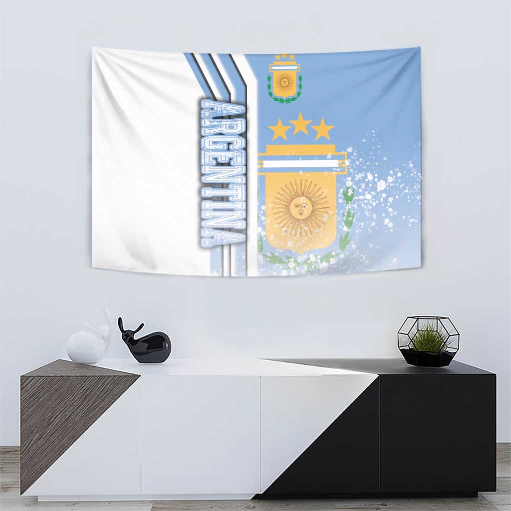Argentina Football Tapestry La Albiceleste Soccer - Road To Champion