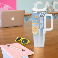 Argentina Football Tumbler With Handle La Albiceleste Soccer - Road To Champion