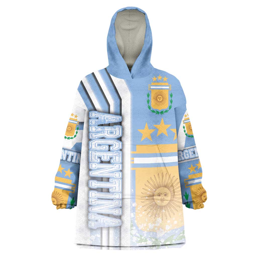 Argentina Football Wearable Blanket Hoodie La Albiceleste Soccer - Road To Champion