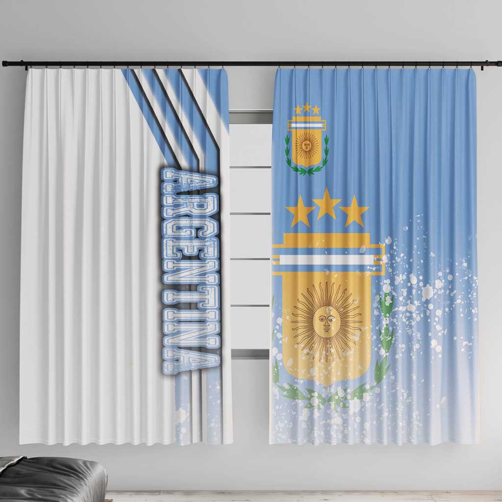 Argentina Football Window Curtain La Albiceleste Soccer - Road To Champion