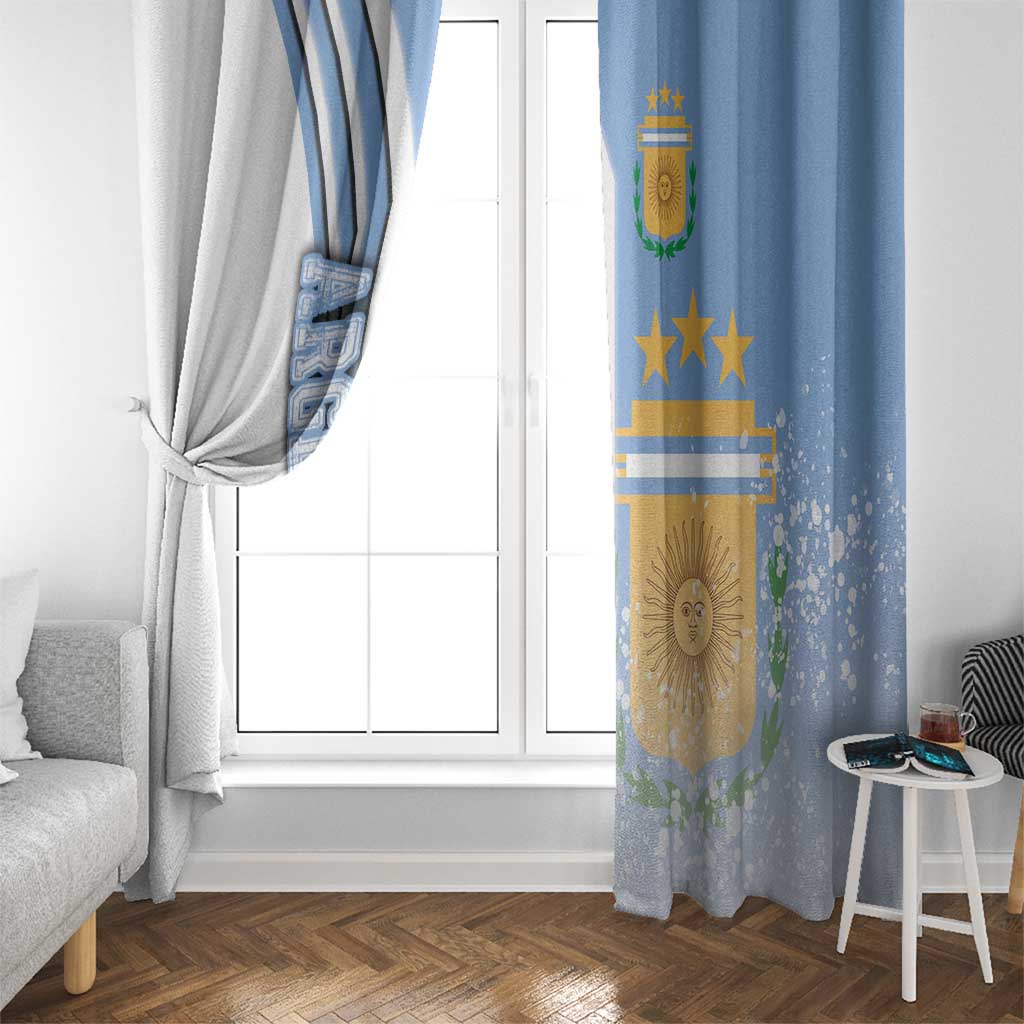 Argentina Football Window Curtain La Albiceleste Soccer - Road To Champion