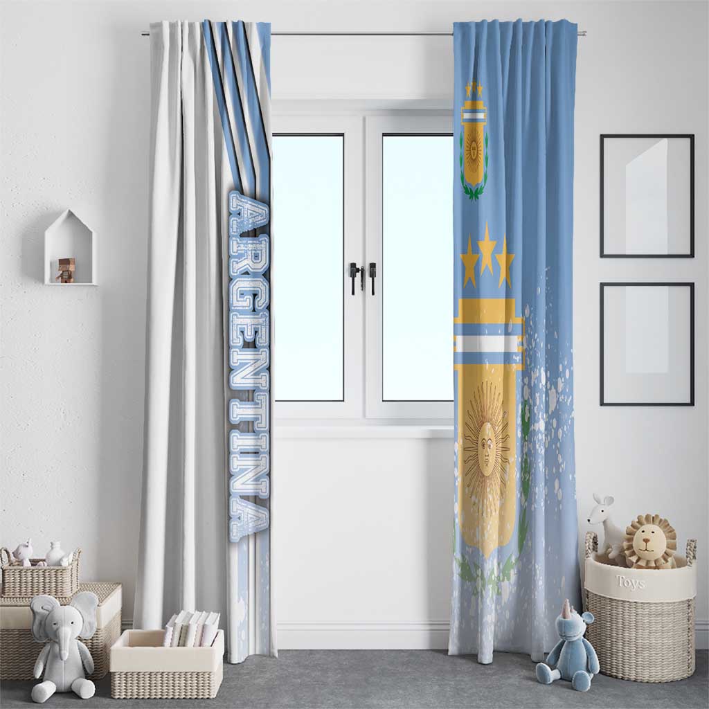 Argentina Football Window Curtain La Albiceleste Soccer - Road To Champion