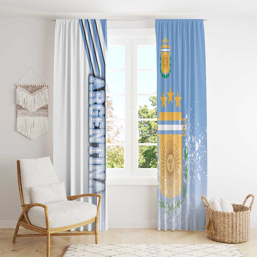 Argentina Football Window Curtain La Albiceleste Soccer - Road To Champion