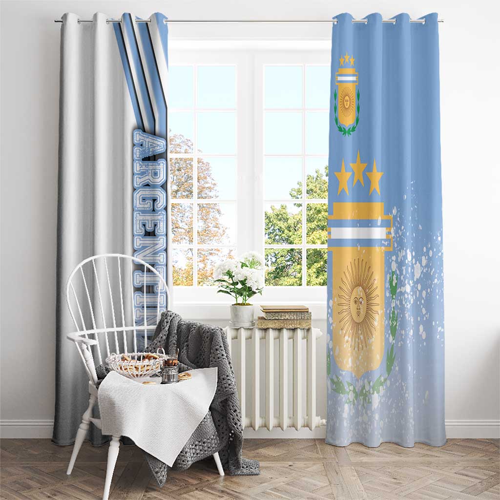 Argentina Football Window Curtain La Albiceleste Soccer - Road To Champion
