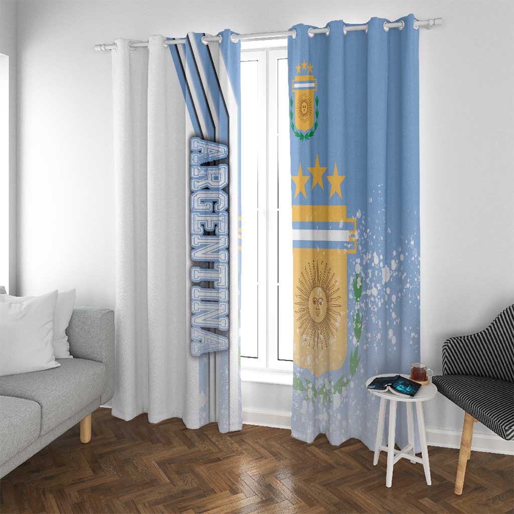 Argentina Football Window Curtain La Albiceleste Soccer - Road To Champion