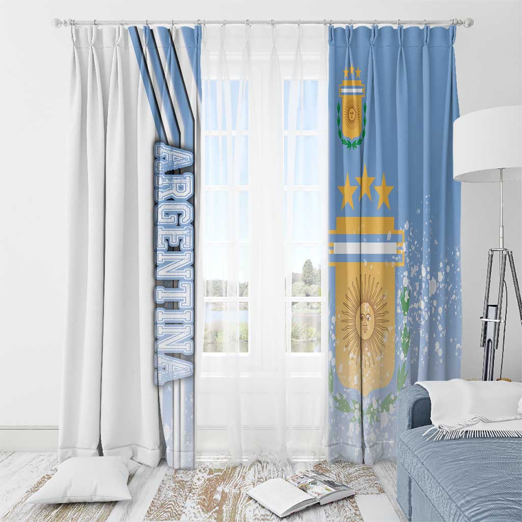 Argentina Football Window Curtain La Albiceleste Soccer - Road To Champion