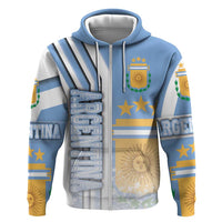 Argentina Football Zip Hoodie La Albiceleste Soccer - Road To Champion