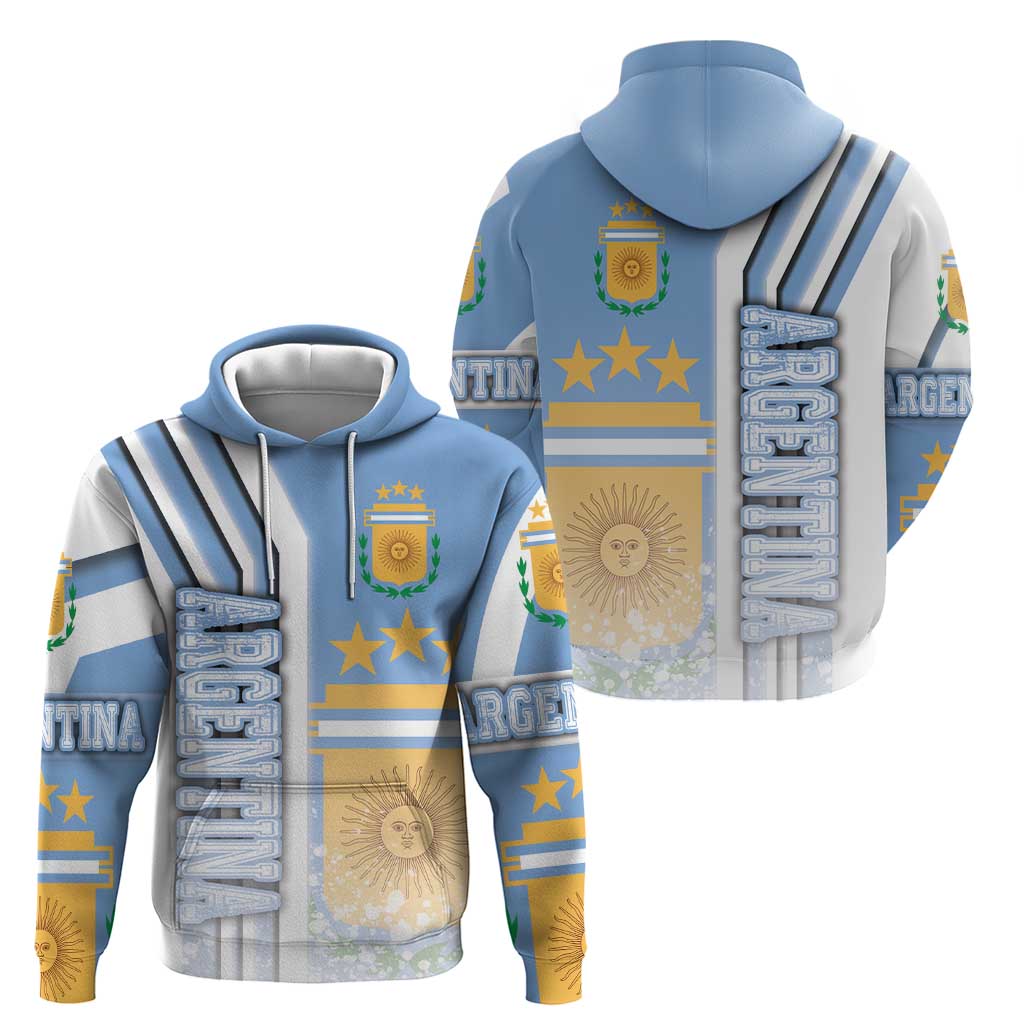Argentina Football Zip Hoodie La Albiceleste Soccer - Road To Champion
