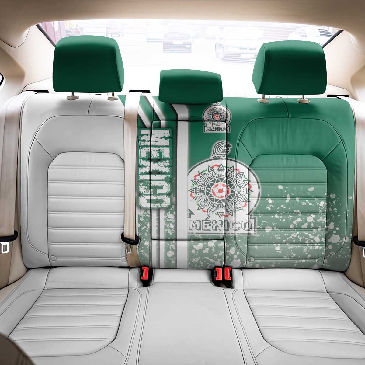Mexico Football Back Car Seat Cover El Tri Soccer - Road To Champion - Wonder Print Shop