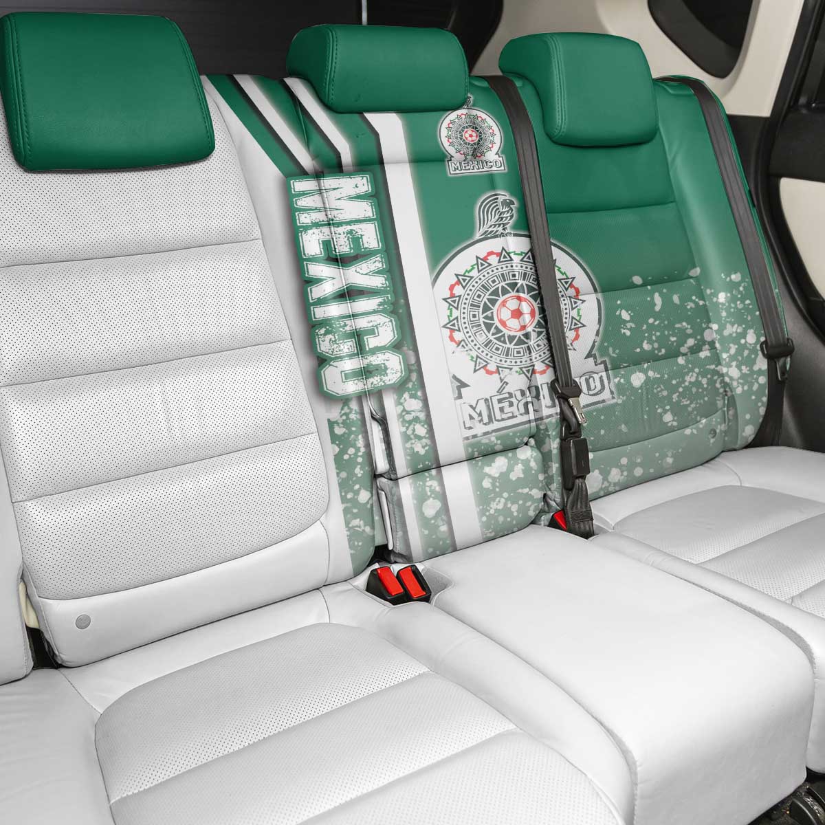 Mexico Football Back Car Seat Cover El Tri Soccer - Road To Champion - Wonder Print Shop