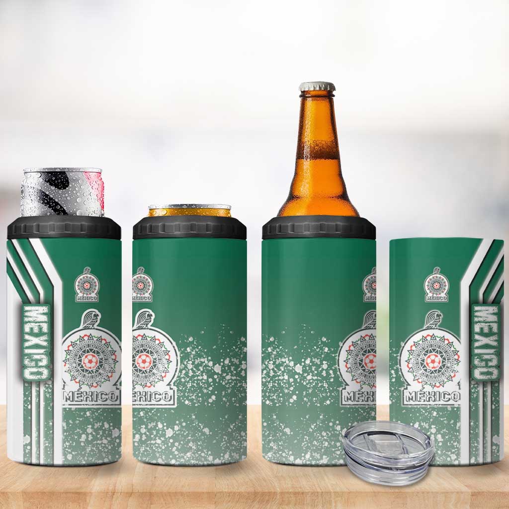 Mexico Football 4 in 1 Can Cooler Tumbler El Tri Soccer - Road To Champion - Wonder Print Shop