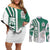 Mexico Football Couples Matching Off Shoulder Short Dress and Long Sleeve Button Shirt El Tri Soccer - Road To Champion - Wonder Print Shop
