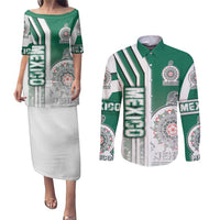 Mexico Football Couples Matching Puletasi and Long Sleeve Button Shirt El Tri Soccer - Road To Champion - Wonder Print Shop