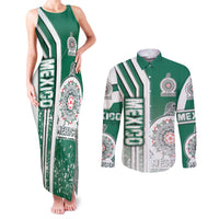 Mexico Football Couples Matching Tank Maxi Dress and Long Sleeve Button Shirt El Tri Soccer - Road To Champion - Wonder Print Shop
