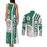 Mexico Football Couples Matching Tank Maxi Dress and Long Sleeve Button Shirt El Tri Soccer - Road To Champion - Wonder Print Shop