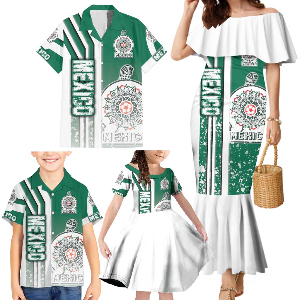 Mexico Football Family Matching Mermaid Dress and Hawaiian Shirt El Tri Soccer - Road To Champion - Wonder Print Shop